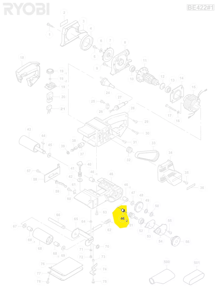 Roulement aiguille réf. 5131001239 Ryobi